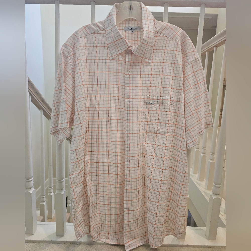 Alexander Julian Men's Pink Plaid Casual Shirt